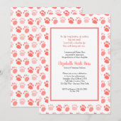 Afstuderen Paw Prints Veterinary School Kaart (Voorkant / Achterkant)