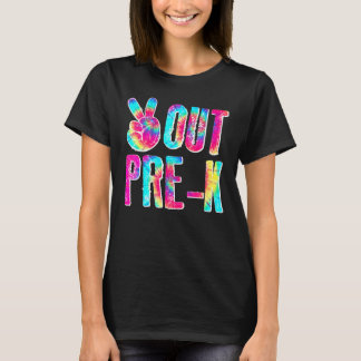 Afstuderen Peace Sign Out Pre K Tie Dye 1 T-shirt