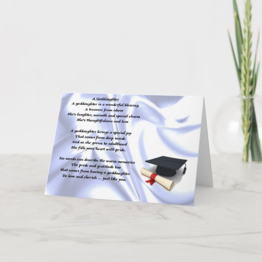 Afstuderen peetdochter gedicht kaart (Voorkant)