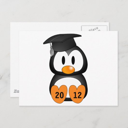  Afstuderen Penguin Aankondigingskaart (Voorkant / Achterkant)