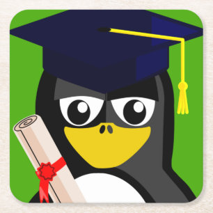 AFSTUDEREN PENGUIN KARTONNEN ONDERZETTERS
