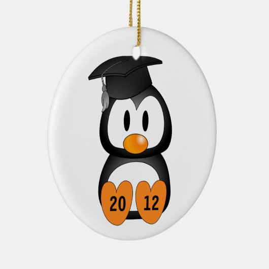 Afstuderen Penguin Keramisch Ornament (Rechts)