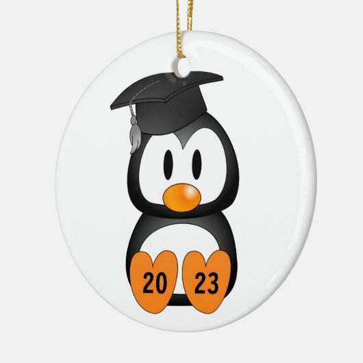  Afstuderen Penguin Keramisch Ornament (Links)
