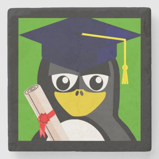 AFSTUDEREN PENGUIN STENEN ONDERZETTER (Voorkant)