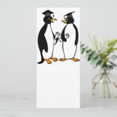 Afstuderen Penguins Cartoon Aankondiging (Staand voorkant)