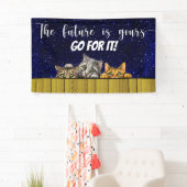 AFSTUDEREN, pensionering, enz. Spandoek (Insitu)