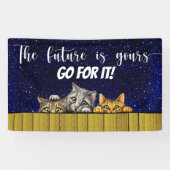 AFSTUDEREN, pensionering, enz. Spandoek (Horizontaal)