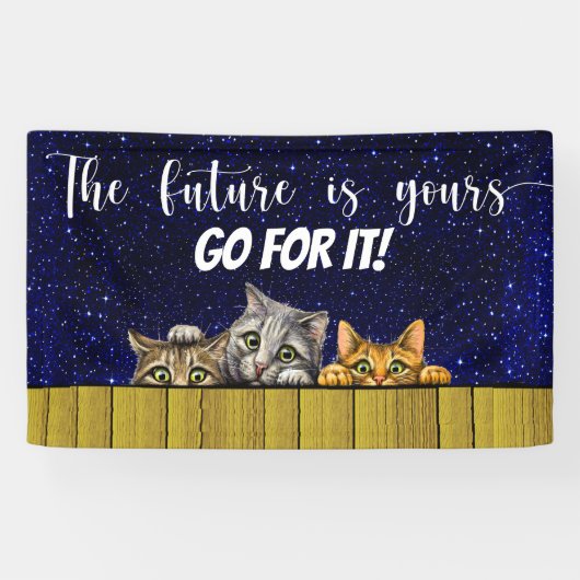 AFSTUDEREN, pensionering, enz. Spandoek (Horizontaal)