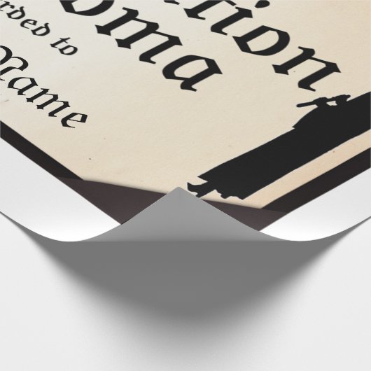 Afstuderen Permanent Tall Diploma Cadeaupapier (Hoek)