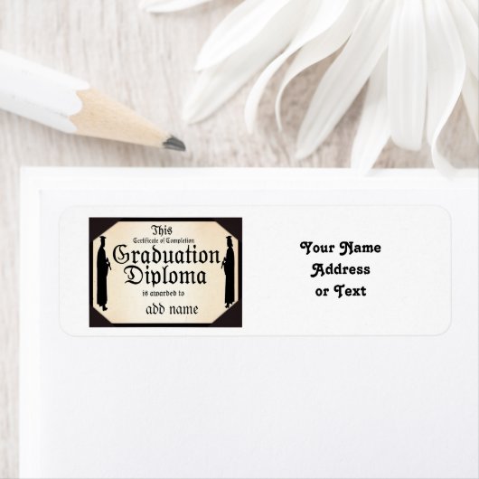 Afstuderen Permanent Tall Diploma Etiket (Insitu)