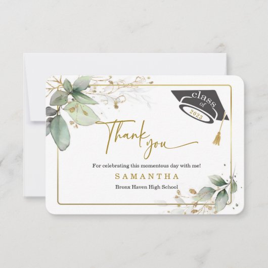 Afstuderen personaliseren Hartelijk dank Kaart (Voorkant)