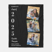 Afstuderen persoonlijke foto-inkuilnaam jaar fleece deken (Voorkant)