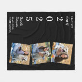 Afstuderen persoonlijke foto-inkuilnaam jaar fleece deken (Voorkant (Horizontaal))