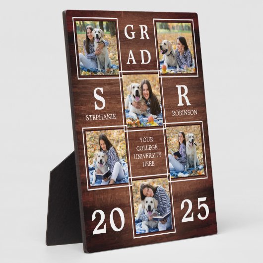 Afstuderen persoonlijke foto's Wooden Afstuderen Fotoplaat (Zijkant)