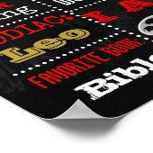 Afstuderen pet 18e verjaardagskaarbord poster (Hoek)