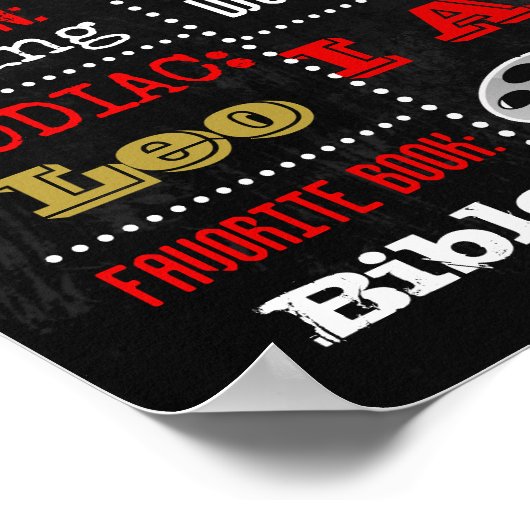 Afstuderen pet 18e verjaardagskaarbord poster (Hoek)