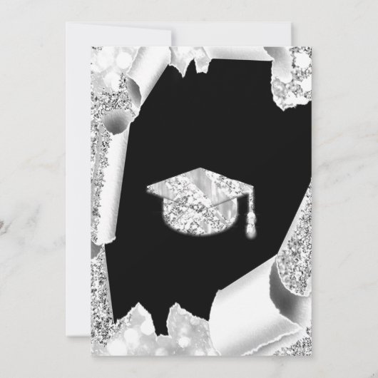Afstuderen PET Bachelorette Party Black Grey Kaart (Achterkant)