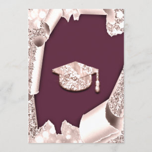 Afstuderen PET Bachelorette Party Roos Burgundy Kaart