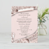 Afstuderen PET Bachelorette Party Roos Roze 3D Kaart (Staand voorkant)