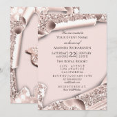 Afstuderen PET Bachelorette Party Roos Roze 3D Kaart (Voorkant / Achterkant)