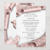 Afstuderen PET Bachelorette White Rose Pink 3D Kaart (Voorkant / Achterkant)