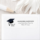 Afstuderen Pet Black Class of Return Address Label (Insitu)