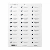 Afstuderen Pet Black Return Label (Full Sheet)