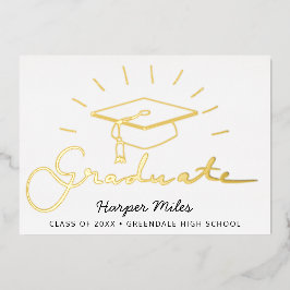 Afstuderen pet briefkaart