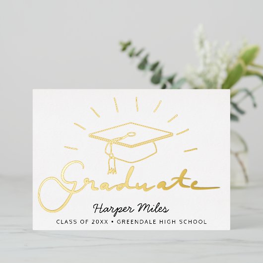 Afstuderen pet briefkaart (Staand Voorkant)