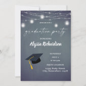 Afstuderen Pet Chalkboard Graduation Party BlueG Kaart (Voorkant)