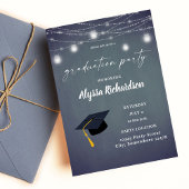 Afstuderen Pet Chalkboard Graduation Party BlueG Kaart