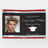 Afstuderen, Pet Diploma Persoonlijke foto Spandoek (Horizontaal)