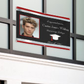 Afstuderen, Pet Diploma Persoonlijke foto Spandoek (Buitenkant Gebouw)