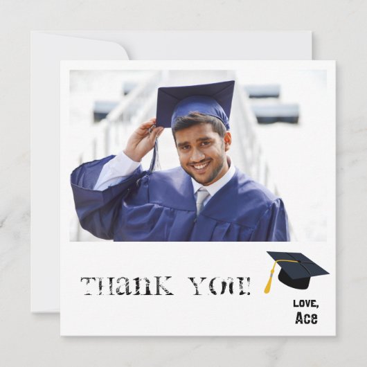 Afstuderen Pet Direct 1-2 Foto & dank u Kaart B (Voorkant)