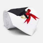 AFSTUDEREN PET- EN DIPLOMA-stropdas Stropdas (Opgerold)