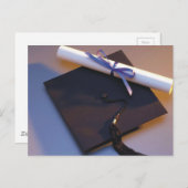 Afstuderen Pet en diplomatie Aankondigingskaart (Voorkant / Achterkant)