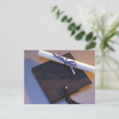 Afstuderen Pet en diplomatie Aankondigingskaart (Staand voorkant)