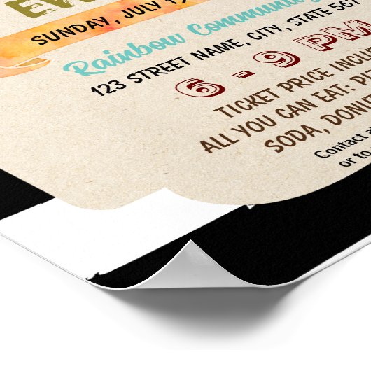 Afstuderen pet Evenement Feestflyer Poster (Hoek)