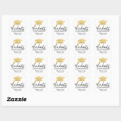 Afstuderen Pet Faux Gold Foil Dank u Vierkante Sticker (Vel)
