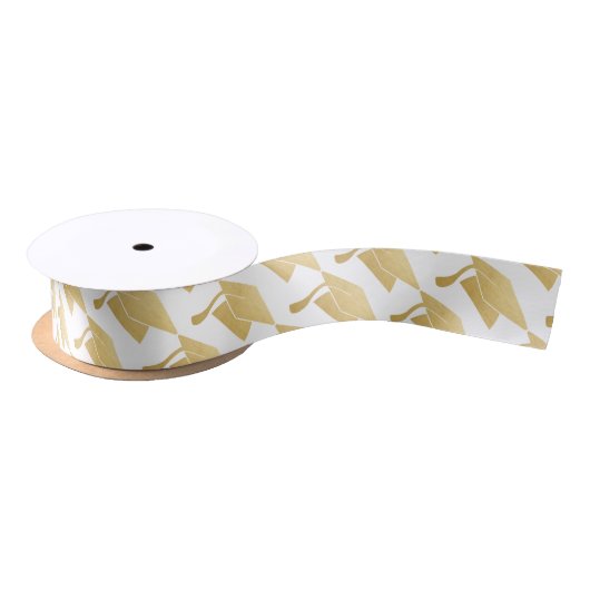 Afstuderen Pet Faux Gold Foil Modern Satijnen Lint (Spoel)
