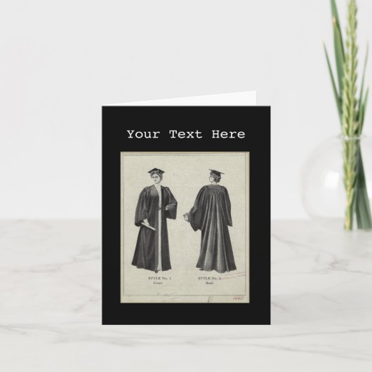 Afstuderen Pet + Geegenzwart Bedankkaart (Voorkant)