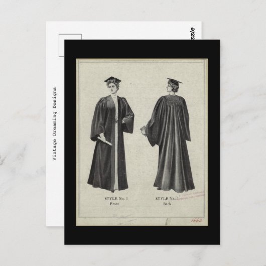  Afstuderen Pet + Geegenzwart Briefkaart (Voorkant / Achterkant)