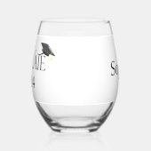 Afstuderen Pet Gepersonaliseerde Klasse van 2024 A Wijnglas Zonder Voet (Links)