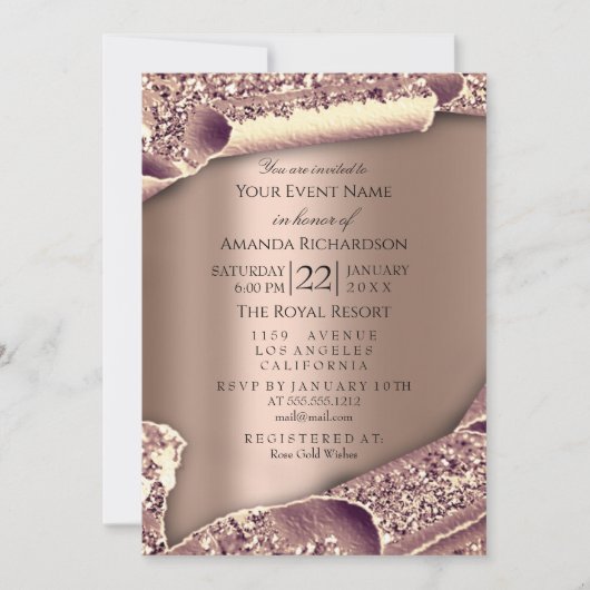 Afstuderen PET Glitter Roos 3D EFFECT Kaart (Voorkant)