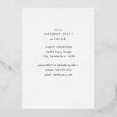 Afstuderen Pet Graduation Party Folie Uitnodiging (Achterkant)