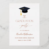 Afstuderen Pet Graduation Party - Volledig Folie Uitnodiging (Voorkant)