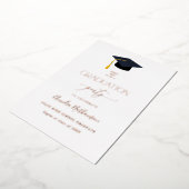 Afstuderen Pet Graduation Party - Volledig Folie Uitnodiging (Gedraaid)