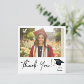Afstuderen Pet Instant Photo Two & Hartelijk dank Kaart (Staand voorkant)