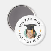 Afstuderen Pet klasse Voeg foto naam jaar Keepsake Magneet (Voorkant / Achterkant)