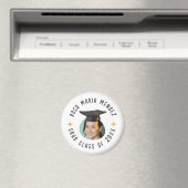 Afstuderen Pet klasse Voeg foto naam jaar Keepsake Magneet (Insitu (Vaatwasser))